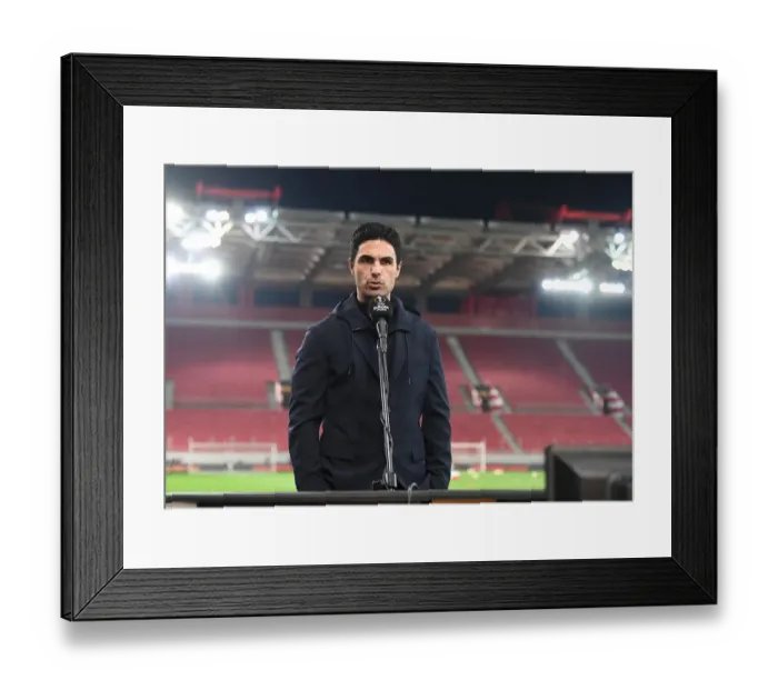 Framed Print : Mikel Arteta's Pre-Match Press Conference: Arsenal vs SL Benfica, UEFA Europa League Round of 32 (February 25, 2021)