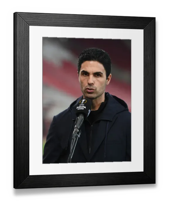 Framed Print : Mikel Arteta's Pre-Match Press Conference: Arsenal vs SL Benfica, UEFA Europa League Round of 32 (February 25, 2021)