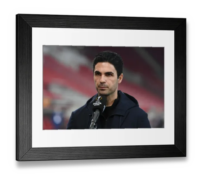 Framed Print : Mikel Arteta's Pre-Match Press Conference: Arsenal vs SL Benfica, UEFA Europa League Round of 32 (February 25, 2021)