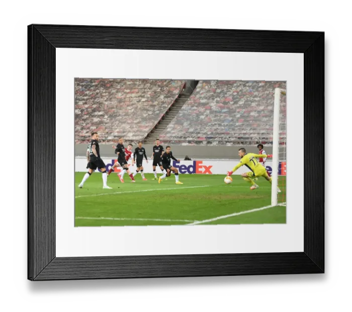 Framed Print : Arsenal's Kieran Tierney Scores in Europa League Victory over SL Benfica Framed Print : Arsenal's Kieran Tierney Scores in Europa League Victory over SL Benfica