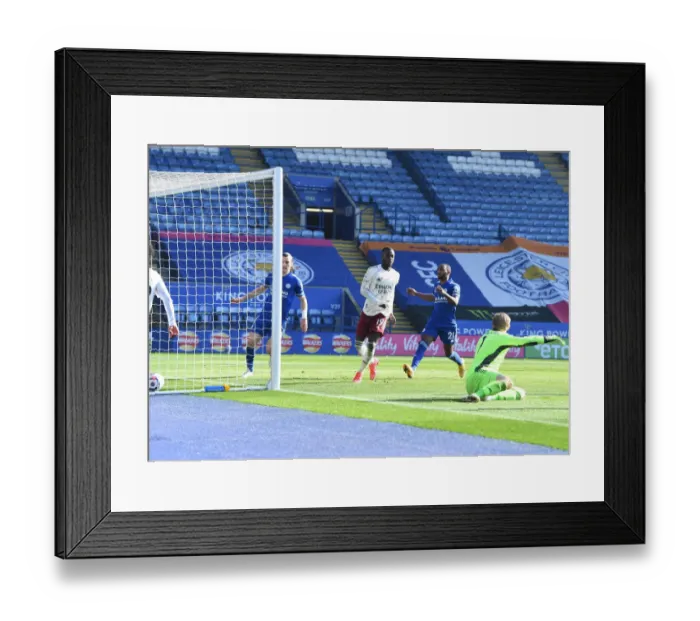 Framed Print : Pepe Scores the Third: Leicester City vs. Arsenal in Empty King Power Stadium, Premier League 2020-21 Framed Print : Pepe Scores the Third: Leicester City vs. Arsenal in Empty King Power Stadium, Premier League 2020-21