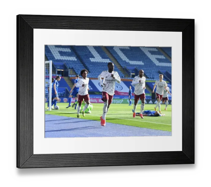 Framed Print : Pepe's Hat-Trick: Arsenal's 3-1 Victory Over Leicester City (Behind Closed Doors, 2021) Framed Print : Pepe's Hat-Trick: Arsenal's 3-1 Victory Over Leicester City (Behind Closed Doors, 2021)
