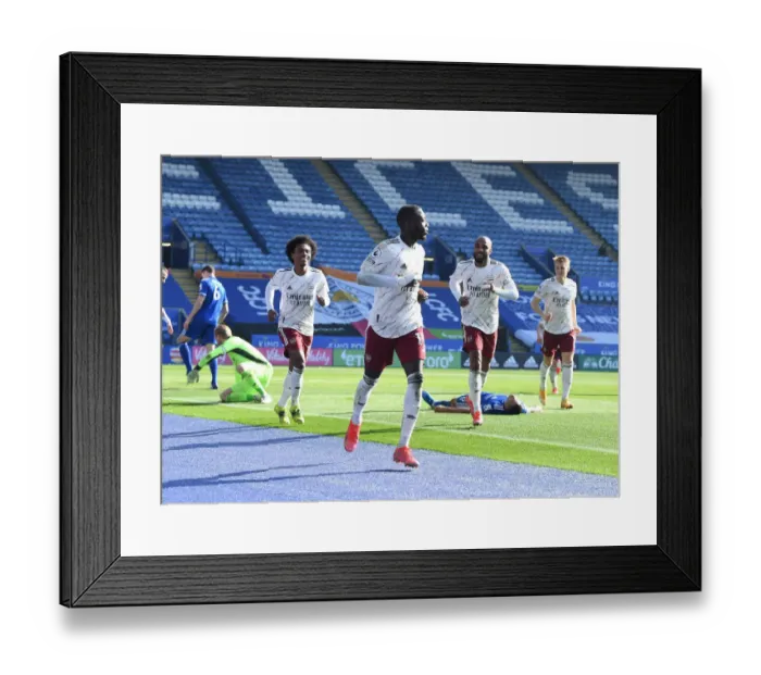 Framed Print : Pepe's Hat-Trick: Arsenal's 3-1 Victory Over Leicester City (Behind Closed Doors, 2021) Framed Print : Pepe's Hat-Trick: Arsenal's 3-1 Victory Over Leicester City (Behind Closed Doors, 2021)