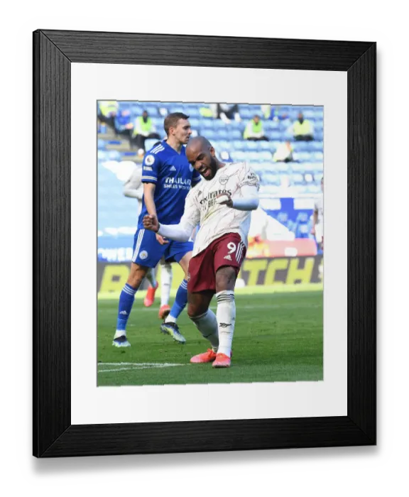 Framed Print : Alexandre Lacazette's Thrilling Second Goal: Arsenal at Leicester City, Premier League 2020-21