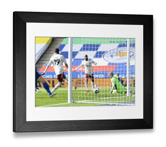 Framed Print : Pepe Strikes: Nicolas Scores Arsenal's Third Goal Against Leicester City in the Premier League 2020-21 Framed Print : Pepe Strikes: Nicolas Scores Arsenal's Third Goal Against Leicester City in the Premier League 2020-21