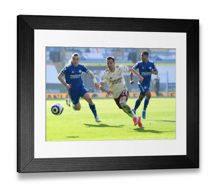 Framed Print : Arsenal's Cedric Soares in Action against Leicester City - Premier League 2020-21