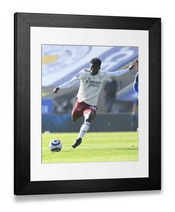 Framed Print : Thomas Partey in Action: Arsenal vs Leicester City, Premier League 2020-21