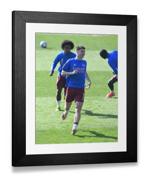Framed Print : Arsenal's Kieran Tierney Gears Up for Leicester City Clash in Premier League