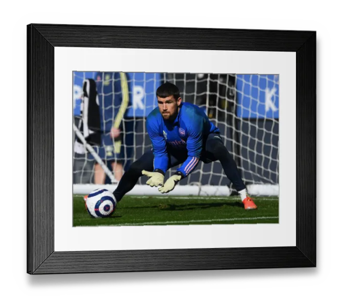 Framed Print : Arsenal's Mat Ryan Prepares for Leicester Showdown - Premier League 2020-21