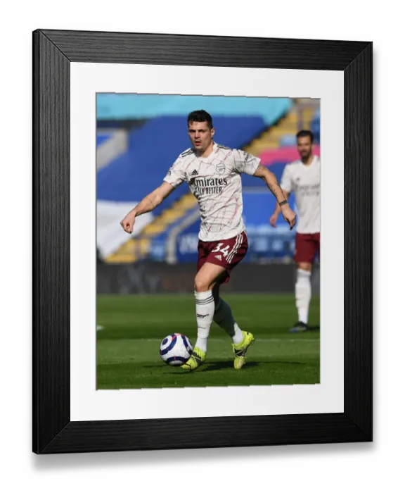 Framed Print : Granit Xhaka in Action: Arsenal vs Leicester City, Premier League 2020-21 Framed Print : Granit Xhaka in Action: Arsenal vs Leicester City, Premier League 2020-21