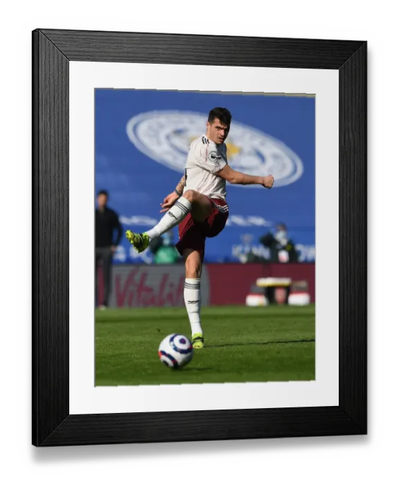 Framed Print : Granit Xhaka in Action: Arsenal vs. Leicester City, Premier League 2020-21 Framed Print : Granit Xhaka in Action: Arsenal vs. Leicester City, Premier League 2020-21