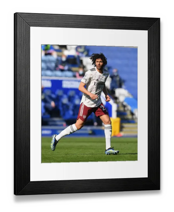 Framed Print : Mohamed Elneny: Arsenal's Midfield Maestro Shines in Premier League Clash Against Leicester City Framed Print : Mohamed Elneny: Arsenal's Midfield Maestro Shines in Premier League Clash Against Leicester City