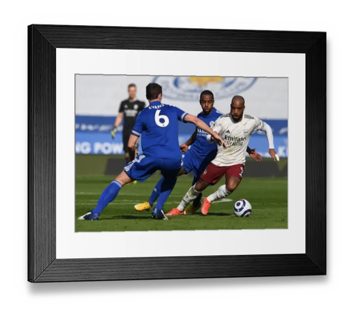 Framed Print : Leicester City vs. Arsenal: Lacazette Tangles with Evans and Pereira Framed Print : Leicester City vs. Arsenal: Lacazette Tangles with Evans and Pereira