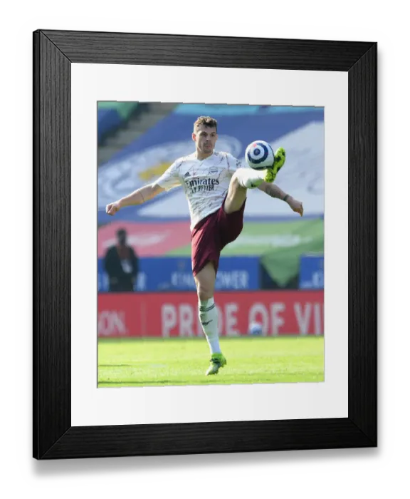 Framed Print : Granit Xhaka: Arsenal's Brilliant Midfield Performance Against Leicester City in the Premier League