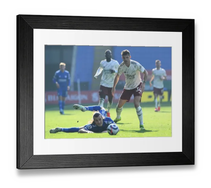Framed Print : Xhaka vs Soyuncu: Battle for Supremacy - Leicester City vs Arsenal, Premier League 2020-21