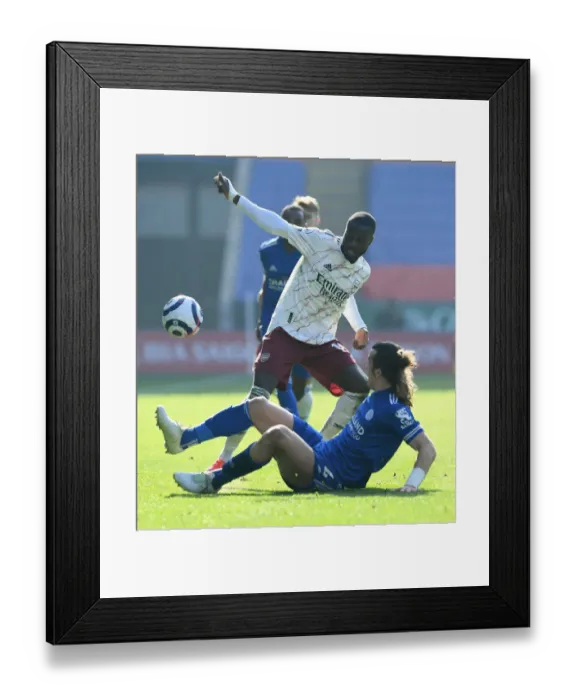 Framed Print : Pepe vs Soyuncu: Intense Clash in Leicester City vs Arsenal Premier League Match Framed Print : Pepe vs Soyuncu: Intense Clash in Leicester City vs Arsenal Premier League Match