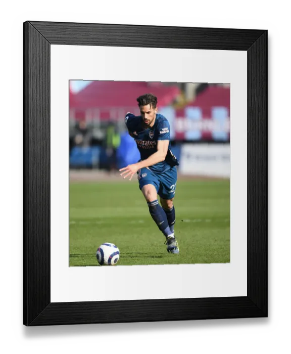 Framed Print : Arsenal's Pablo Mari in Action at Empty Turf Moor: Burnley vs Arsenal, Premier League 2021