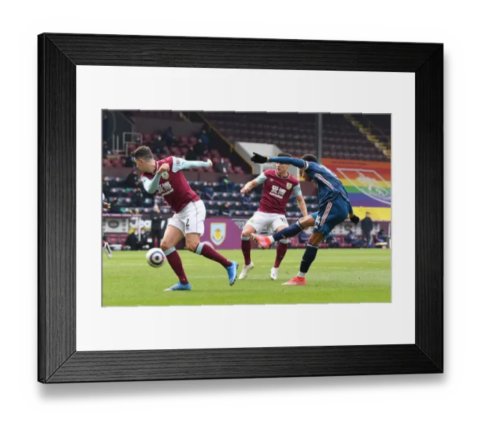 Framed Print : Aubameyang Scores for Arsenal in Empty Turf Moor: Burnley vs Arsenal, Premier League 2021 Framed Print : Aubameyang Scores for Arsenal in Empty Turf Moor: Burnley vs Arsenal, Premier League 2021