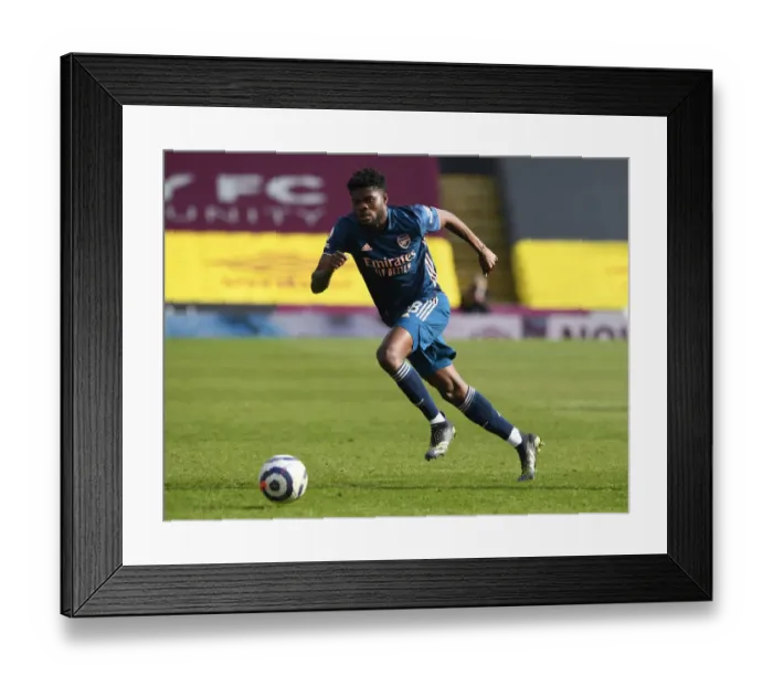 Framed Print : Thomas Partey in Action: Arsenal vs Burnley, Premier League 2021 (Behind Closed Doors)