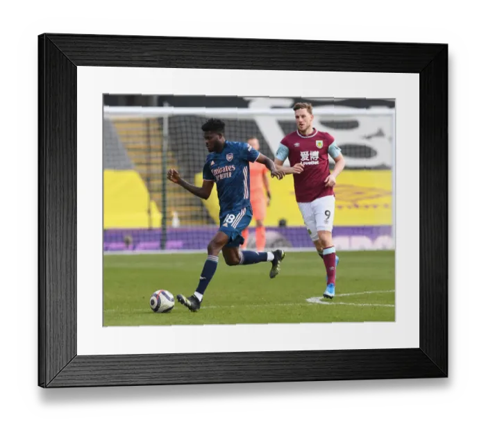 Framed Print : Thomas Partey in Action: Burnley vs Arsenal, Premier League 2021 (Behind Closed Doors) Framed Print : Thomas Partey in Action: Burnley vs Arsenal, Premier League 2021 (Behind Closed Doors)