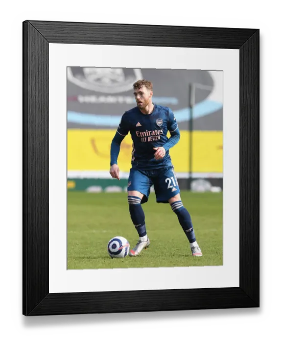 Framed Print : Empty Turf Moor: Burnley vs Arsenal in the Premier League Amidst Coronavirus Restrictions
