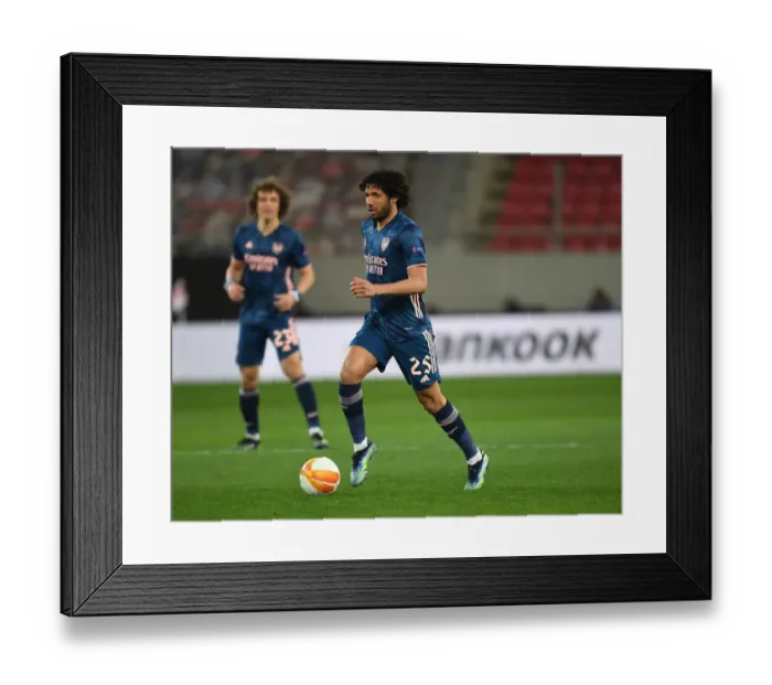 Framed Print : Arsenal's Mo Elneny in UEFA Europa League Action Against Olympiacos in Greece (Behind Closed Doors) Framed Print : Arsenal's Mo Elneny in UEFA Europa League Action Against Olympiacos in Greece (Behind Closed Doors)