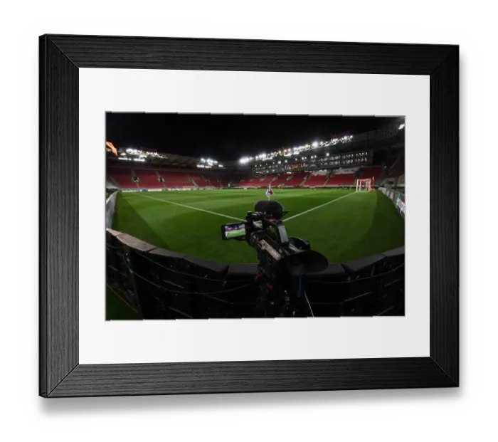Framed Print : Arsenal vs. Olympiacos: Empty Karaiskakis Stadium in UEFA Europa League Amid Coronavirus Restrictions Framed Print : Arsenal vs. Olympiacos: Empty Karaiskakis Stadium in UEFA Europa League Amid Coronavirus Restrictions