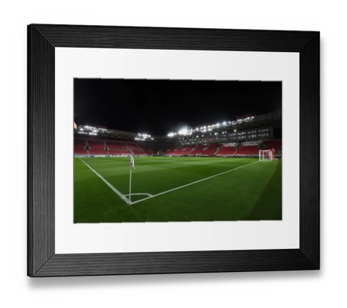 Framed Print : Empty Europa League Stadium: Arsenal vs. Olympiacos Amidst Coronavirus Restrictions, Piraeus, Greece Framed Print : Empty Europa League Stadium: Arsenal vs. Olympiacos Amidst Coronavirus Restrictions, Piraeus, Greece