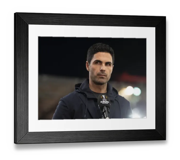 Framed Print : Arsenal's Mikel Arteta Holds Press Conference Ahead of Olympiacos Clash in Empty Europa League Stadium Framed Print : Arsenal's Mikel Arteta Holds Press Conference Ahead of Olympiacos Clash in Empty Europa League Stadium