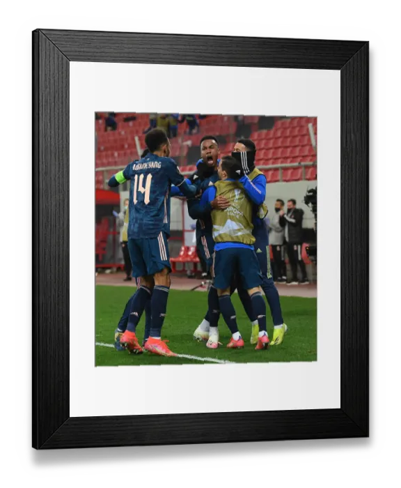 Framed Print : Gabriel Scores in Empty Europa League Match: Arsenal vs. Olympiacos, Piraeus (March 2021) Framed Print : Gabriel Scores in Empty Europa League Match: Arsenal vs. Olympiacos, Piraeus (March 2021)