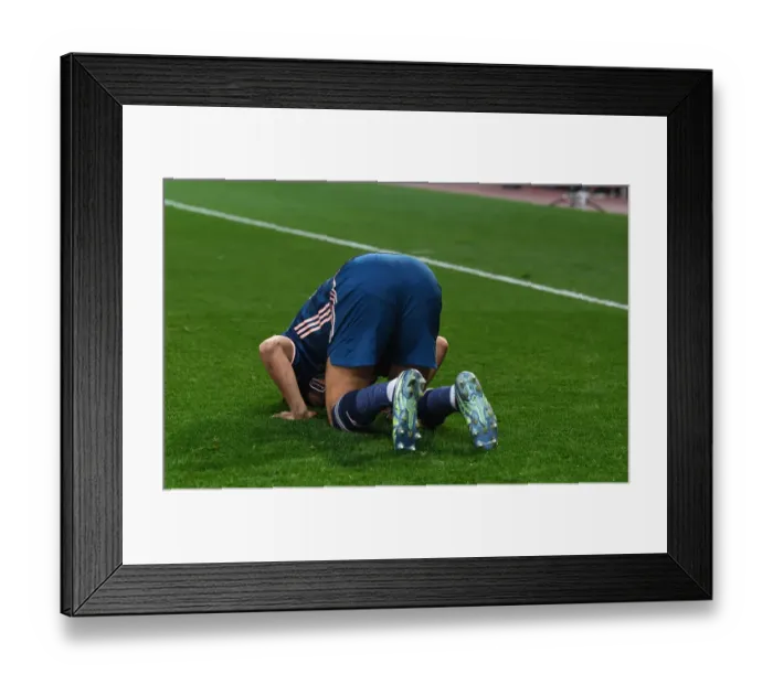 Framed Print : Elneny Scores in Empty Karaiskakis Stadium: Arsenal's Decisive Goal in UEFA Europa League Clash Against Olympiacos