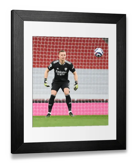 Framed Print : Arsenal's Bernd Leno: Premier League 2021 - Arsenal vs. Tottenham Hotspur (Behind Closed Doors)