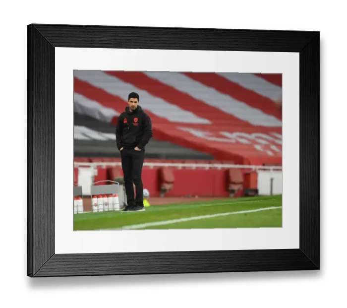 Framed Print : Mikel Arteta Leads Arsenal in Empty Emirates: Premier League Showdown vs. Tottenham, 2021 Framed Print : Mikel Arteta Leads Arsenal in Empty Emirates: Premier League Showdown vs. Tottenham, 2021