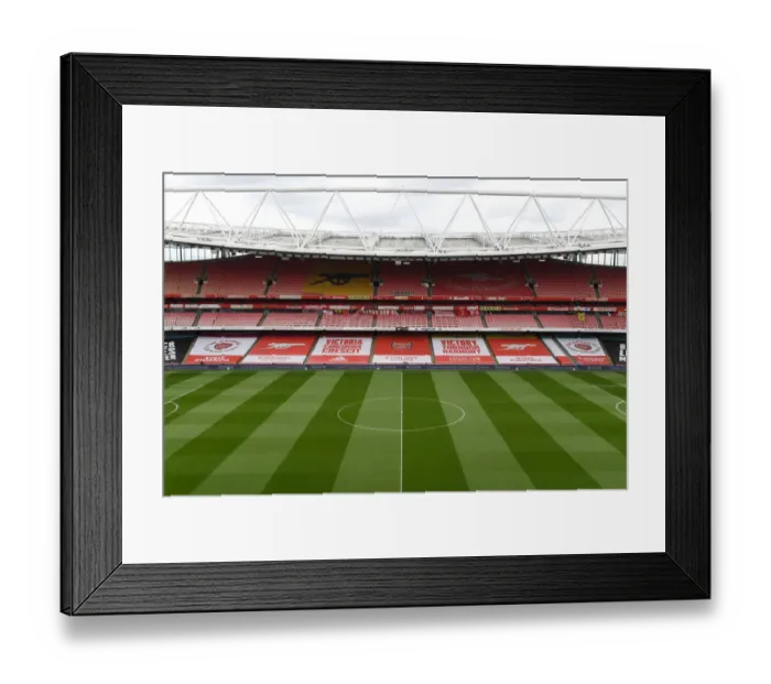 Framed Print : Arsenal vs. Tottenham: A Pandemic-hit Showdown at Empty Emirates Stadium