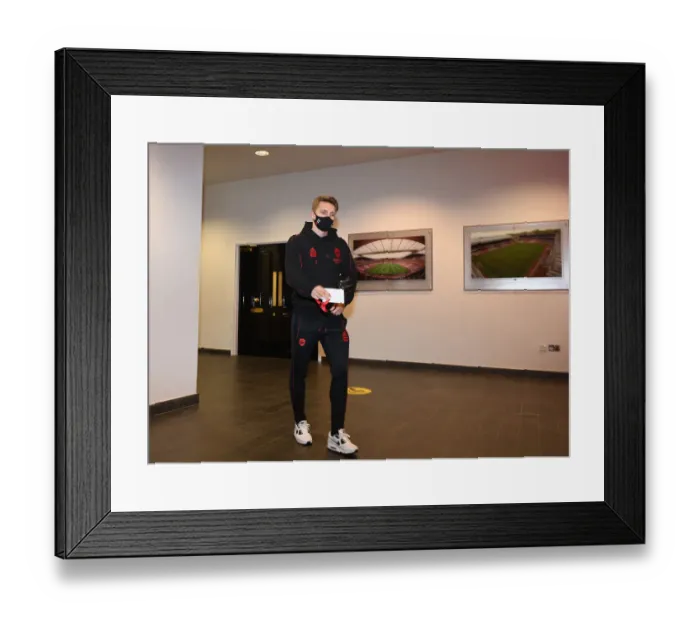 Framed Print : Arsenal's Martin Odegaard Arrives at Empty Emirates Stadium Ahead of Arsenal v Tottenham Hotspur Match, 2021 Premier League