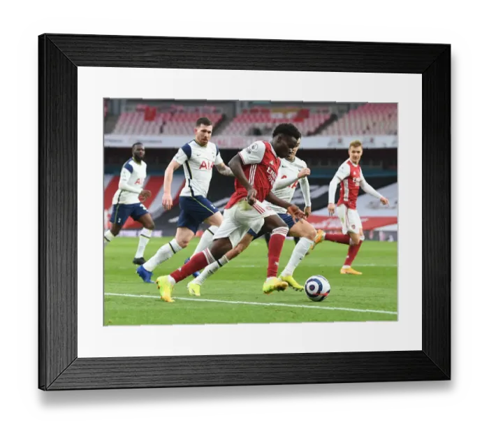 Framed Print : Bukayo Saka's Brilliant Performance at Empty Emirates: Arsenal vs. Tottenham, Premier League 2020-21 Framed Print : Bukayo Saka's Brilliant Performance at Empty Emirates: Arsenal vs. Tottenham, Premier League 2020-21