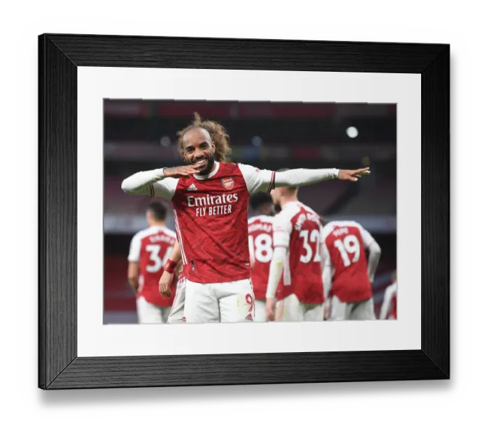 Framed Print : Alexis Lacazette Scores in Arsenal's Victory over Tottenham Hotspur (2020-21) Framed Print : Alexis Lacazette Scores in Arsenal's Victory over Tottenham Hotspur (2020-21)