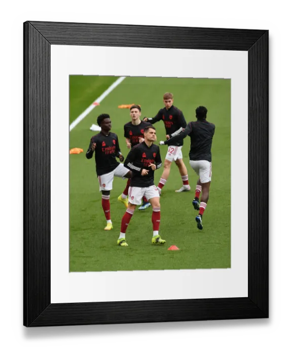 Framed Print : Arsenal vs. Tottenham: Granit Xhaka Gears Up for Premier League Clash at Emirates Stadium