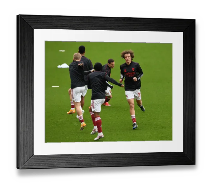 Framed Print : David Luiz Gears Up: Arsenal vs. Tottenham Showdown at Emirates Stadium