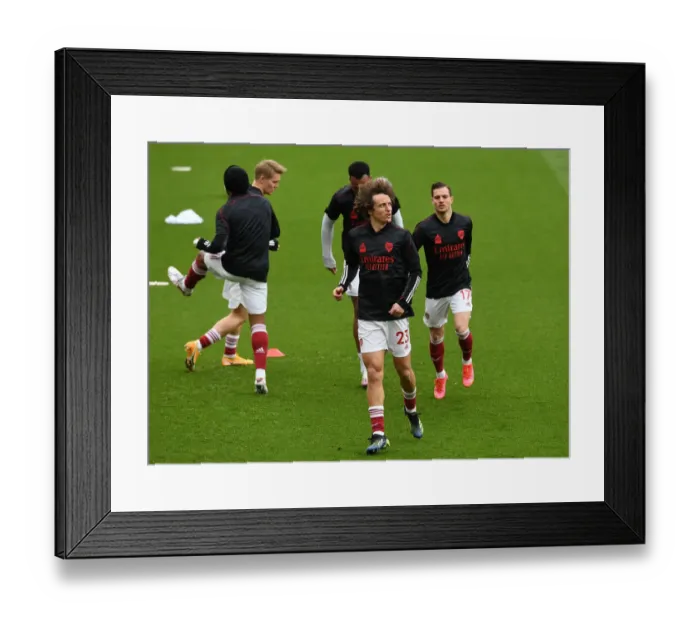 Framed Print : Arsenal's David Luiz Prepares for Battle: Arsenal vs. Tottenham Showdown at Emirates Stadium Framed Print : Arsenal's David Luiz Prepares for Battle: Arsenal vs. Tottenham Showdown at Emirates Stadium