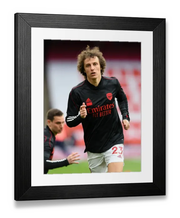Framed Print : Arsenal's David Luiz Prepares for Battle: Arsenal vs. Tottenham Showdown at Emirates Stadium Framed Print : Arsenal's David Luiz Prepares for Battle: Arsenal vs. Tottenham Showdown at Emirates Stadium