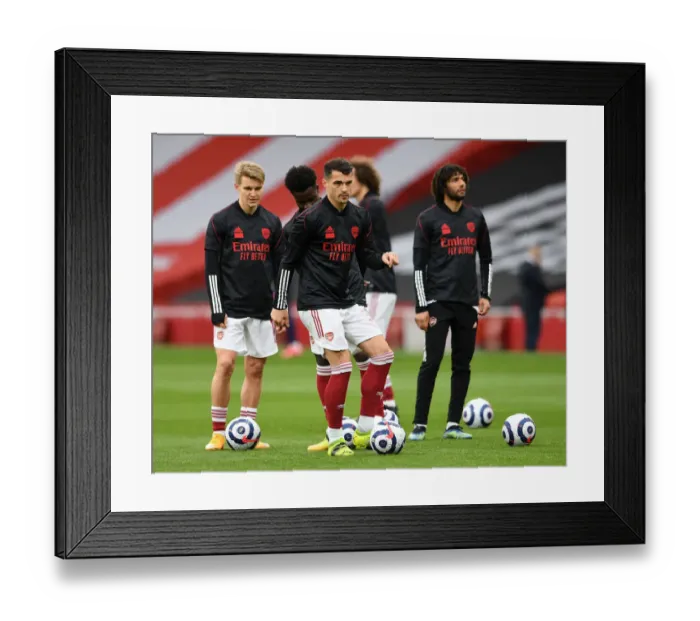 Framed Print : Arsenal vs. Tottenham: Granit Xhaka Gears Up at Emirates Stadium Framed Print : Arsenal vs. Tottenham: Granit Xhaka Gears Up at Emirates Stadium