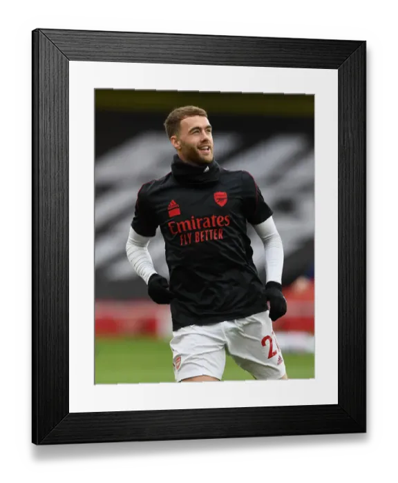 Framed Print : Arsenal vs. Tottenham: Calum Chambers Gears Up at Emirates Stadium (Premier League 2020-21)