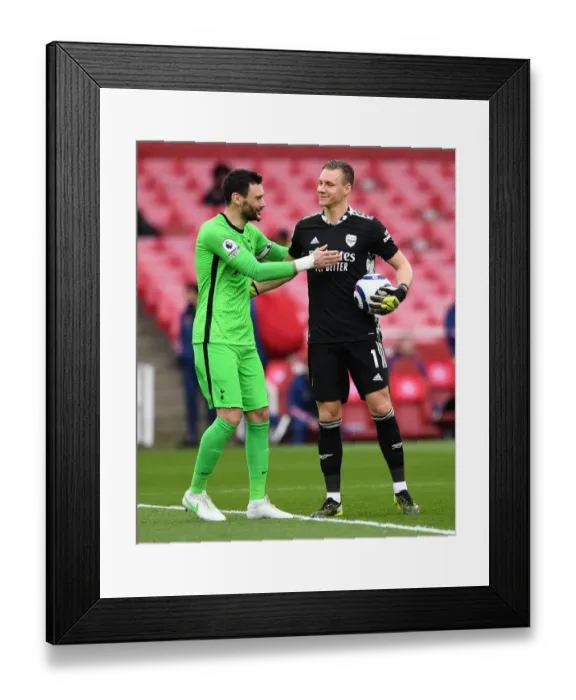 Framed Print : Arsenal vs. Tottenham: Bernd Leno and Hugo Lloris Greet Each Other Ahead of Premier League Clash Framed Print : Arsenal vs. Tottenham: Bernd Leno and Hugo Lloris Greet Each Other Ahead of Premier League Clash