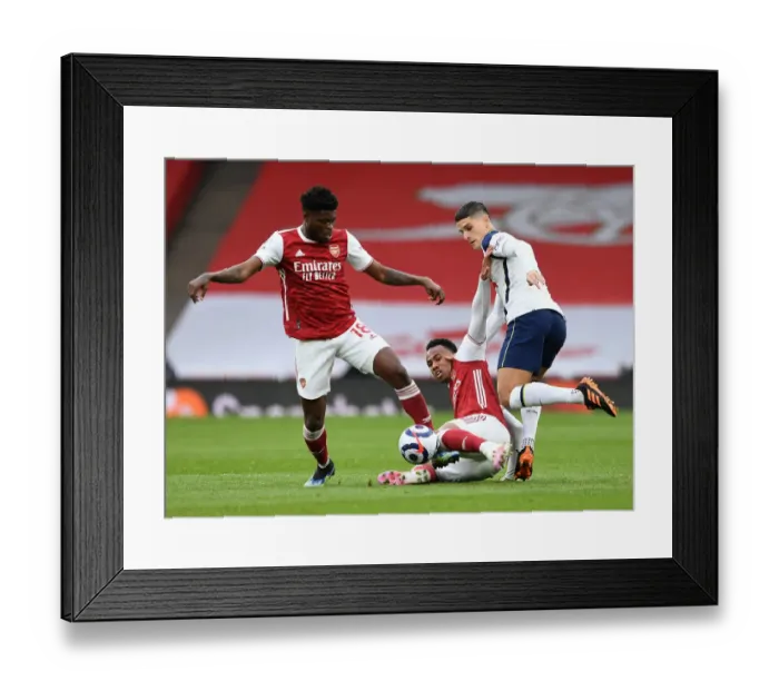 Framed Print : Partey vs. Lamela: A Battle of Intense Rivalry in the Arsenal vs. Tottenham Clash