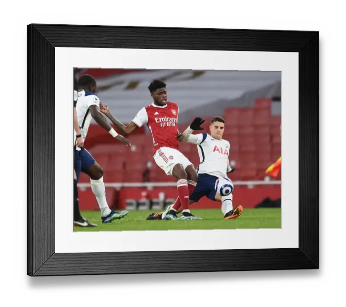 Framed Print : Partey vs. Lamela: Intense Rivalry Unfolds in the Arsenal vs. Tottenham Premier League Clash
