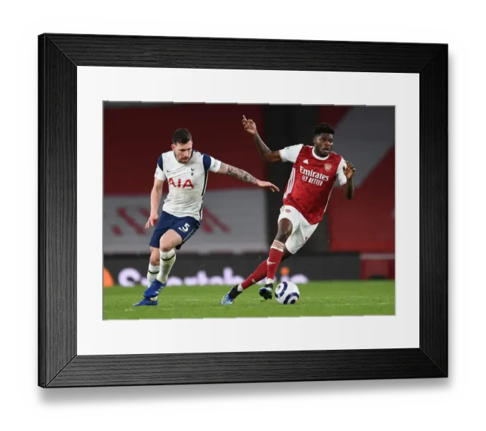 Framed Print : Midfield Showdown: Partey vs. Hojbjerg - Arsenal vs. Tottenham, Premier League