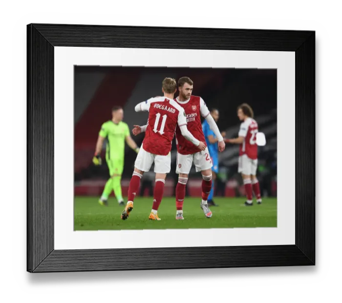 Framed Print : Arsenal's Chambers and Odegaard: Empty Emirates Stadium Aftermath - Arsenal v Olympiacos, UEFA Europa League 2021 Framed Print : Arsenal's Chambers and Odegaard: Empty Emirates Stadium Aftermath - Arsenal v Olympiacos, UEFA Europa League 2021