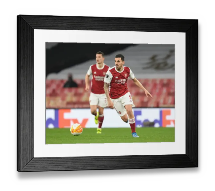 Framed Print : Arsenal's Dani Ceballos in UEFA Europa League: Arsenal vs. Olympiacos (Behind Closed Doors)
