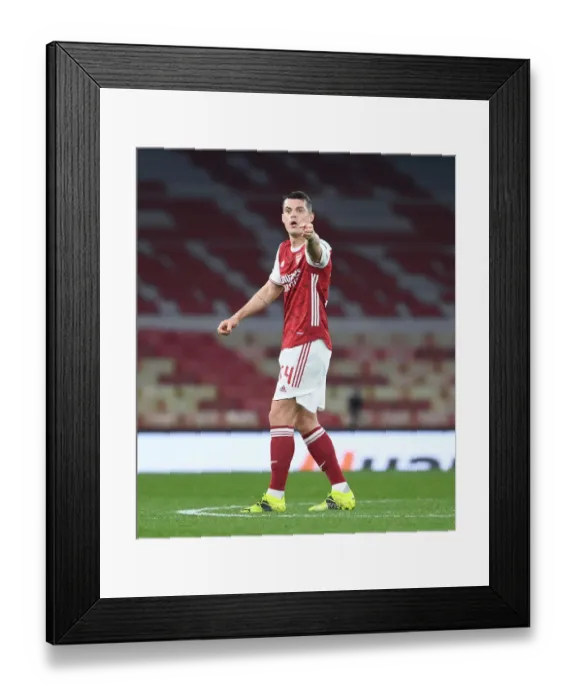 Framed Print : Arsenal's Granit Xhaka in UEFA Europa League: Arsenal vs. Olympiacos (Behind Closed Doors) Framed Print : Arsenal's Granit Xhaka in UEFA Europa League: Arsenal vs. Olympiacos (Behind Closed Doors)